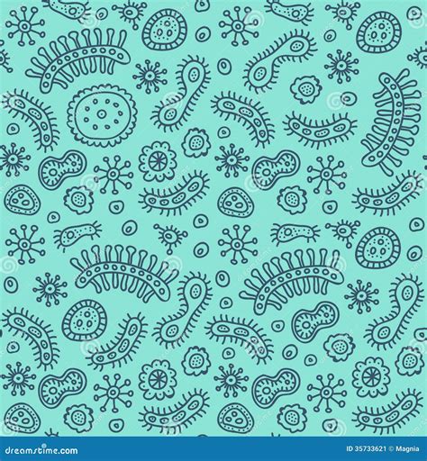 Bacterium Patten Cartoon Vector 35733621