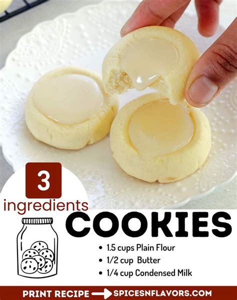 Just 3 Ingredients Sweetened Condensed Milk Cookies Recipe Condensed Milk Recipes Desserts