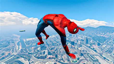 GTA 5 EPIC Ragdolls SPIDER MAN Jumps Fails Euphoria Physics Showcase