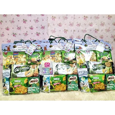 Jual Snack Ultah Serba Hijau Paket Snack Hijau Hampers Snack