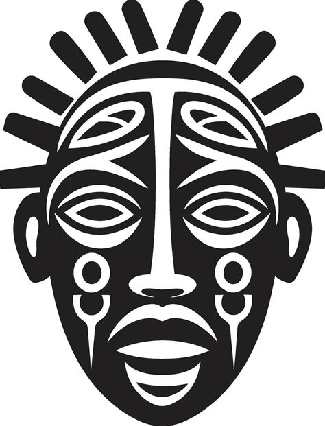 Symbolic Chronicles Mask Vector Emblem Timeless Identity African Mask ...