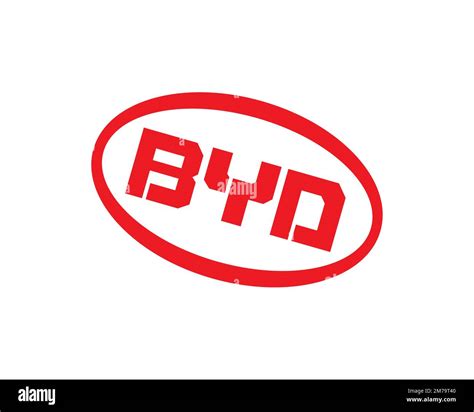 BYD Company, rotated logo, white background B Stock Photo - Alamy