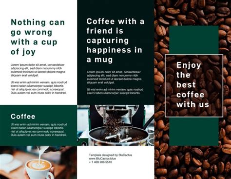 Don't let people pass you! Use this Brochure for coffee brands