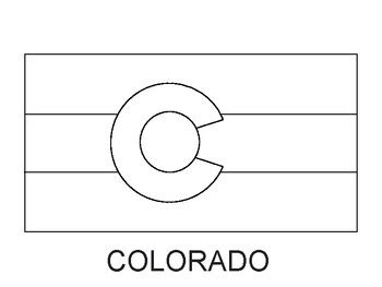 colorado state flag printable template colorado flag coloring sheet