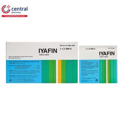 Thuốc Iyafin (viên nén) giảm ho cảm, chảy nước mũi