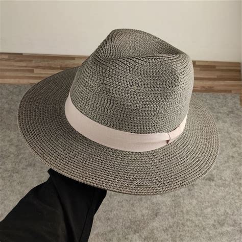 Gray Adjustment Cm Chapeau De Paille Surdimensionn Pour Hommes