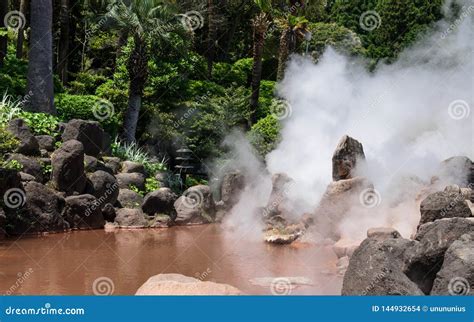 Panorama Of Famous Geothermal Hot Springs Called Jigoku Meguri Engl Hell Tour In Beppu Oita