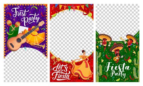 Mexican fiesta social media template banners 37906949 Vector Art at Vecteezy