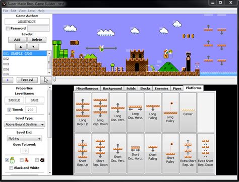 Make Your Own Super Mario Bros Levels Brads Electronic Projects