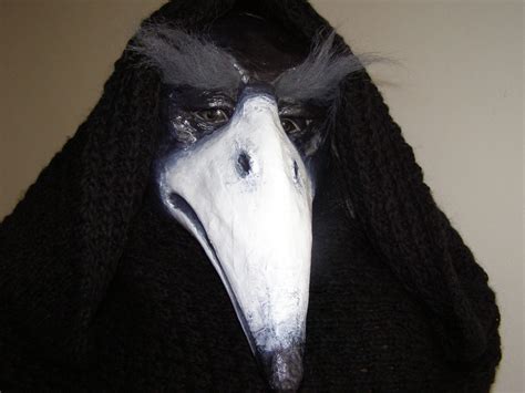 Paper Mache Mask Crow Mask Bird Mask Black Crow By Epicfantasy