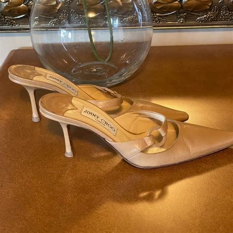 Jimmy Choo Shoes Jimmy Choo Vintage Nude Tan Slide Mules Poshmark
