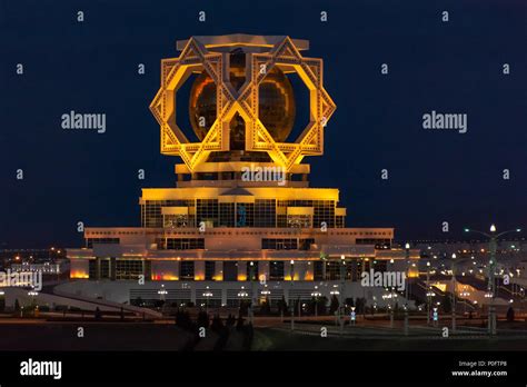 Palace of Happiness at Night, Ashgabat, Turkmenistan Stock Photo - Alamy