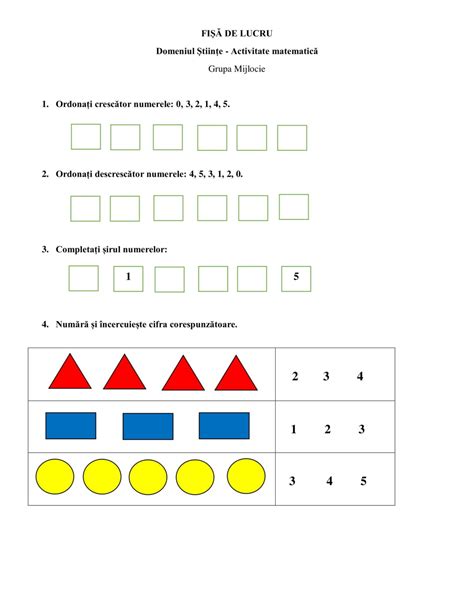 Academiaabc Fi De Lucru Grupa Mijlocie Irul Numerelor