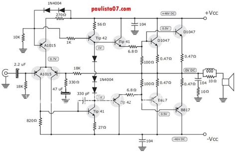 Amplificador de 400 watt simétrico Amplificador Audio amplifier