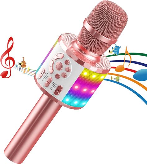 Ankuka Microphone Sans Fil Karaok Avec Lumi Res Led De Danse