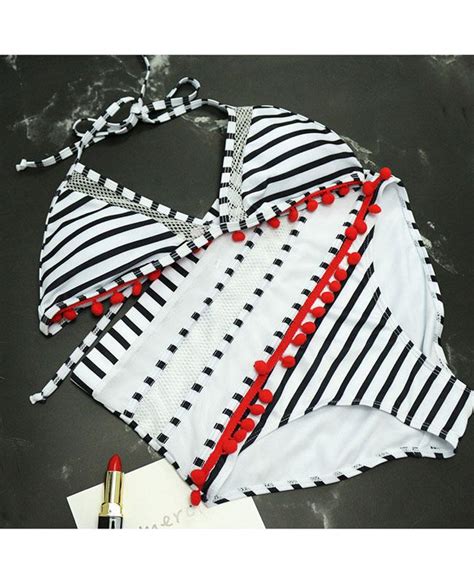 Hollow Out String High Waisted Bikini