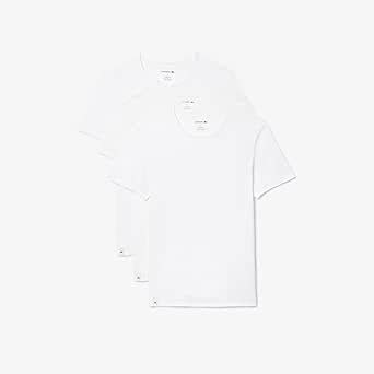 Lacoste Men S Essentials 3 Pack 100 Cotton Regular Fit Crewneck T