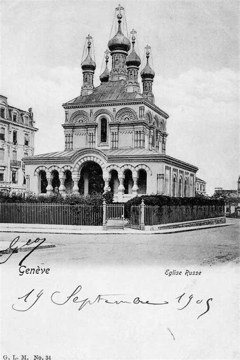 Gen Ve Eglise Russe Carte Postale Ancienne Et Vue D Hier Et Aujourd