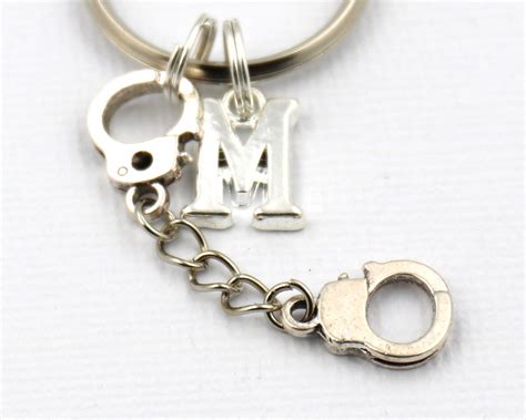 Handcuffs Key Ring Personalized Handcuffs Keychain Police