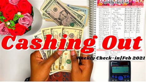 Cashing Out Cash Envelope Unstuffing Weekly Check In February