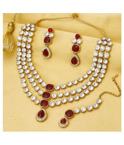 Sukkhi Alloy Golden Choker Traditional 18kt Gold Plated Necklaces Set