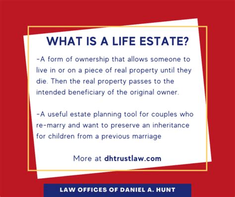 What Is A California Life Estate • Law Offices Of Daniel Hunt