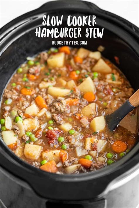 Easy Slow Cooker Hamburger Stew Budget Bytes