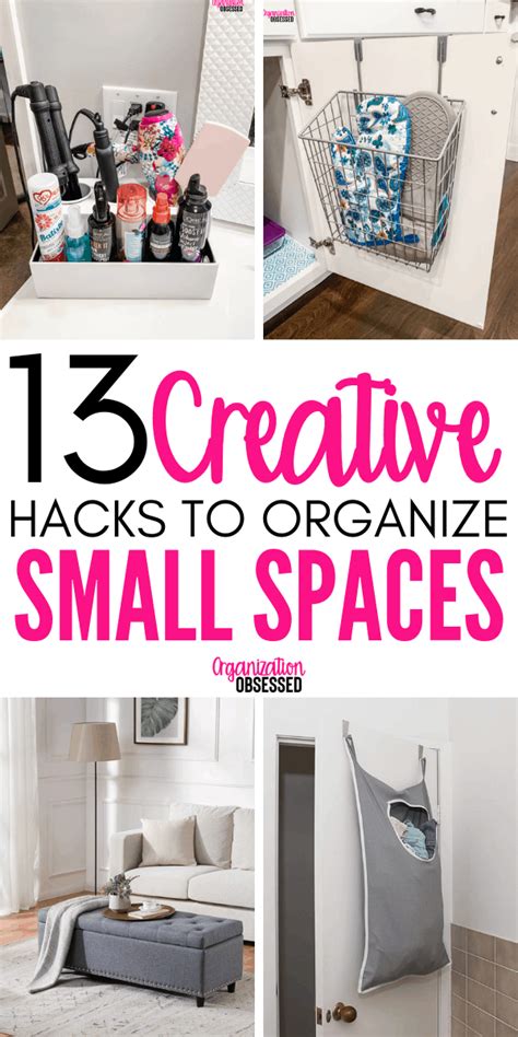 13 Creative Hacks To Organize Small Spaces Organization Obsessed