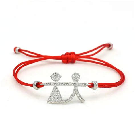 Pulsera De Cuerda Roja De La Suerte Para Hombre Y Mujer Brazalete Con