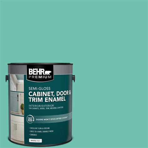 Behr Premium Gal P March Aquamarine Semi Gloss Enamel Interior