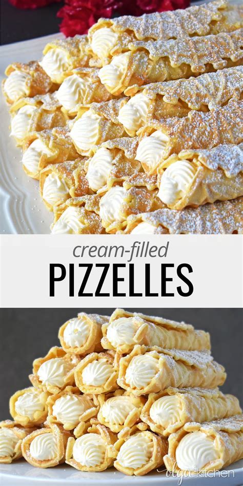 Cream Filled Pizzelles Trubochki Pizzelle Recipe Cookies Recipes