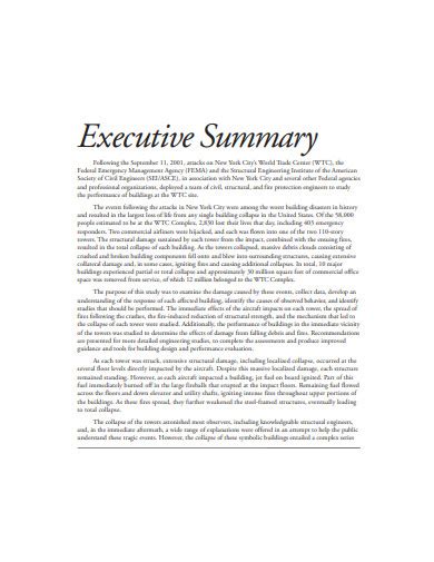 Executive Summary Examples Format Pdf Examples