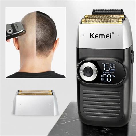 Maquina Kemei Km 2026 Shaver sem Fio Bivolt Recarregável MadeiraMadeira