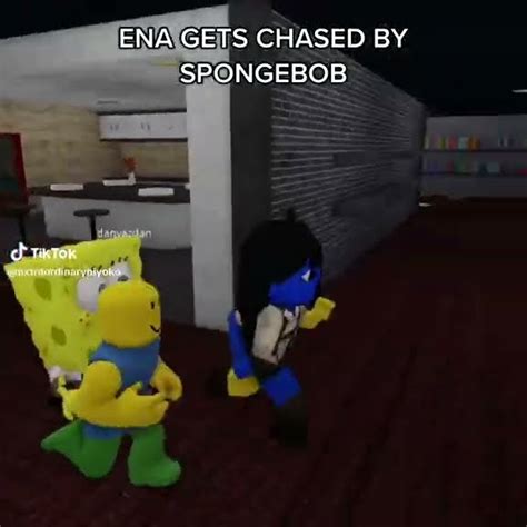 Roblox Ena Gets Chased By Spongebob Youtube