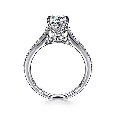 18k White Gold Round Diamond Engagement Ring Er7309w83jj