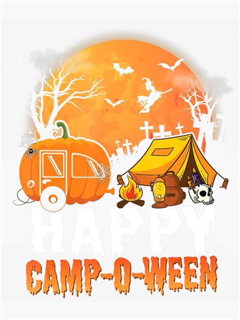 Happy Camp O Ween Camping Halloween Sticker For Sale By