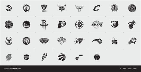 30 Nba Teams Logos Pack Etsy