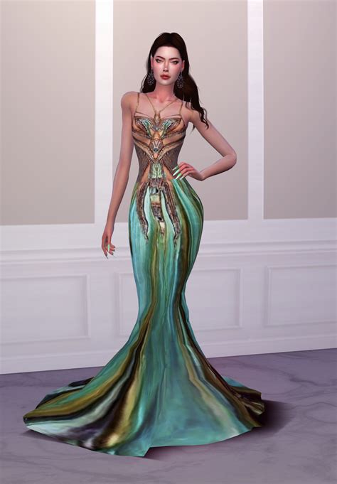 Bommie Sims Mermaid Dress Sims 4 Dresses Mermaid Dress Sims 4 Mods