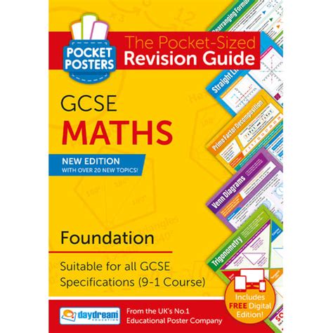 Gcse Maths Foundation Revision Guide Pocket Posters Daydream Education