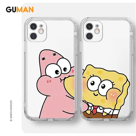 Capa De Celular Guman Luxo Transparente Casal Cartoon Anime Fofa