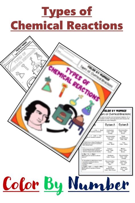 Types Of Chemical Reactions Color By Number Activity By The Science