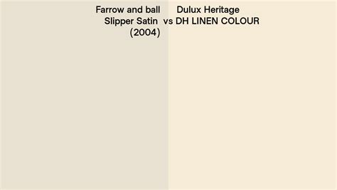 Farrow And Ball Slipper Satin Vs Dulux Heritage Dh Linen Colour