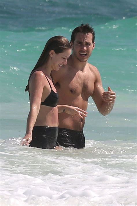 MELISSA BENOIST and Chris Wood at a Beach in Cancun 03/29/2017 – HawtCelebs