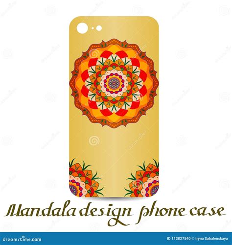 Mandala Design Phone Case.decorative Elements. Stock Vector ...