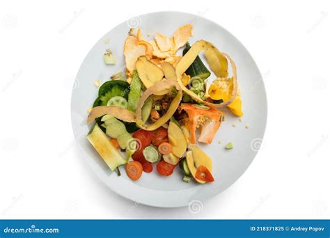 Vegetable and Fruit Peelings on Plate Stock Image - Image of close, peeled: 218371825