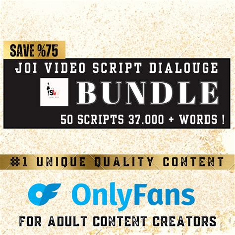 Unique Joi Script Bundle Joi Scripts Onlyfans Sexting Guide