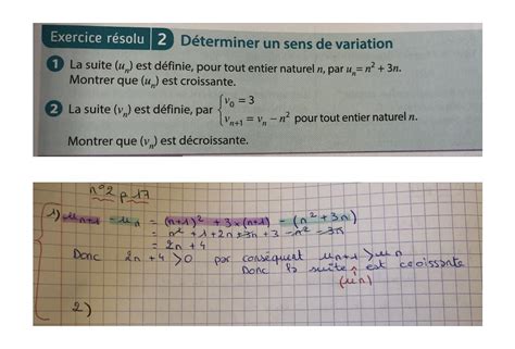 Bonjour Cet Exercice Porte Sur Les Suites Num Riques Je Suis Bloqu