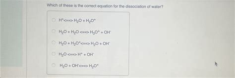 Solved Which of these is the correct equation for the | Chegg.com