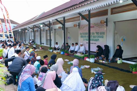 Revitalisasi Pasar Rogojampi Tuntas Pedagang Gelar Tasyakuran Sebelum