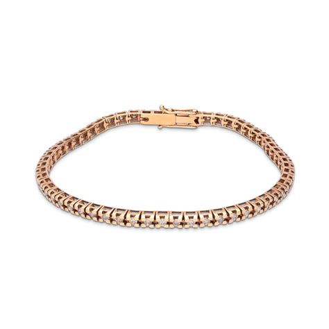 Bracciale Tennis In Oro Bianco Con Diamanti Ct Misura Cm